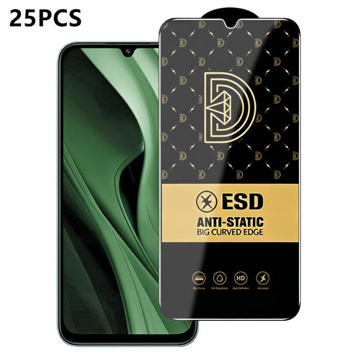 25 láminas de vidrio templado HD antiestáticas con serigrafía Royal Diamond, For Redmi K90 Max, For Xiaomi Poco C81x 4G, For Xiaomi Poco C81 Pro 4G, For Redmi R70m, For Redmi R70, For Xiaomi Poco C85x 5G, For Redmi 15a 5G, For Redmi A7 Pro 4G 171mm    ...