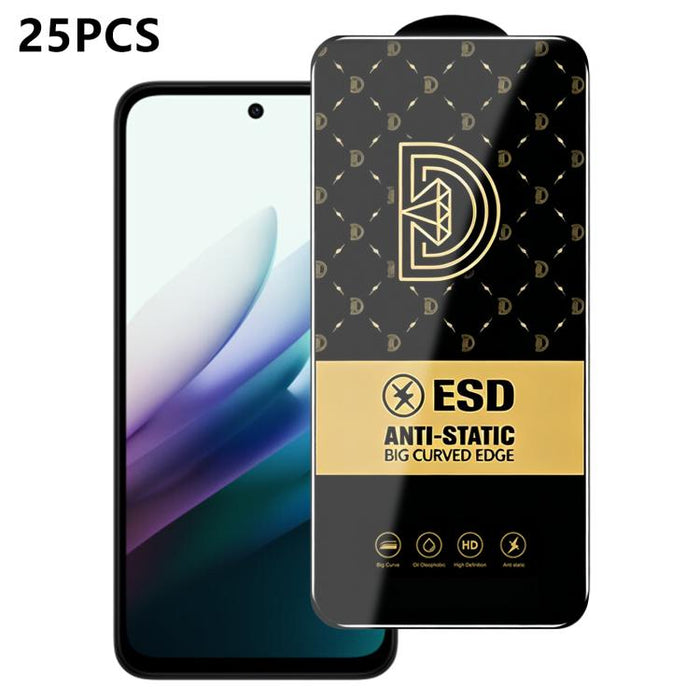 25 láminas de vidrio templado HD antiestáticas con serigrafía Royal Diamond, For Redmi K90 Max, For Xiaomi Poco C81x 4G, For Xiaomi Poco C81 Pro 4G, For Redmi R70m, For Redmi R70, For Xiaomi Poco C85x 5G, For Redmi 15a 5G, For Redmi A7 Pro 4G 171mm    ...