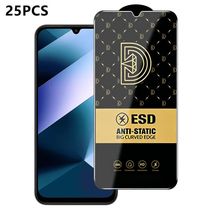 25 láminas de vidrio templado HD antiestáticas con serigrafía Royal Diamond, For Redmi K90 Max, For Xiaomi Poco C81x 4G, For Xiaomi Poco C81 Pro 4G, For Redmi R70m, For Redmi R70, For Xiaomi Poco C85x 5G, For Redmi 15a 5G, For Redmi A7 Pro 4G 171mm    ...