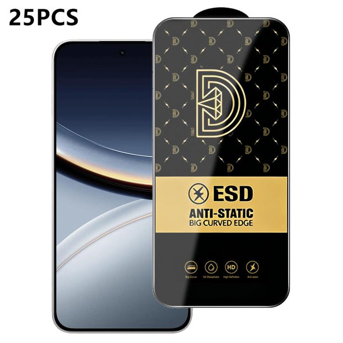 25 láminas de vidrio templado HD antiestáticas con serigrafía Royal Diamond, For Redmi K90 Max, For Xiaomi Poco C81x 4G, For Xiaomi Poco C81 Pro 4G, For Redmi R70m, For Redmi R70, For Xiaomi Poco C85x 5G, For Redmi 15a 5G, For Redmi A7 Pro 4G 171mm    ...