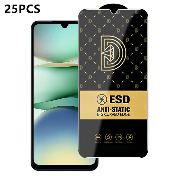 25 láminas de vidrio templado HD antiestáticas con serigrafía Royal Diamond, For Redmi K90 Max, For Xiaomi Poco C81x 4G, For Xiaomi Poco C81 Pro 4G, For Redmi R70m, For Redmi R70, For Xiaomi Poco C85x 5G, For Redmi 15a 5G, For Redmi A7 Pro 4G 171mm    ...