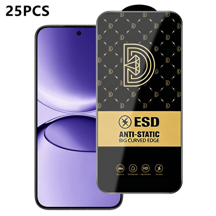 25 láminas de vidrio templado HD antiestáticas con serigrafía Royal Diamond, For Redmi K90 Max, For Xiaomi Poco C81x 4G, For Xiaomi Poco C81 Pro 4G, For Redmi R70m, For Redmi R70, For Xiaomi Poco C85x 5G, For Redmi 15a 5G, For Redmi A7 Pro 4G 171mm    ...