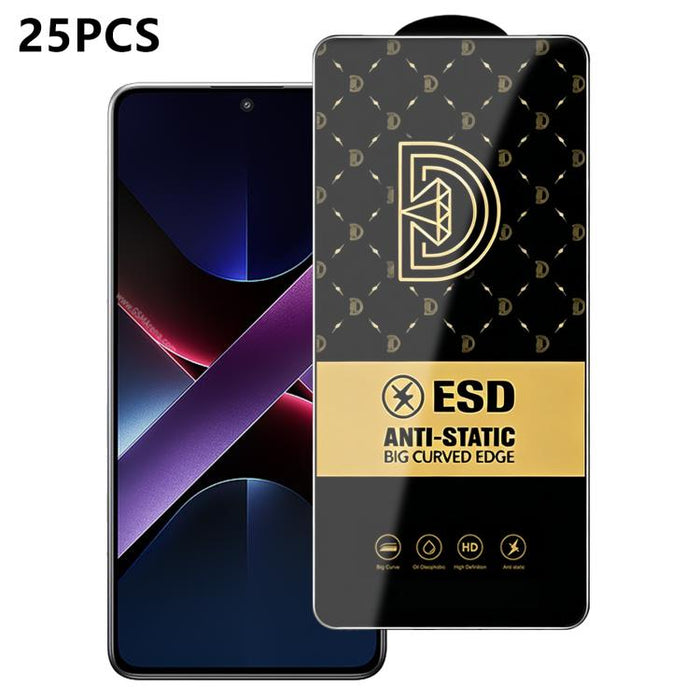 25 láminas de vidrio templado HD antiestáticas con serigrafía Royal Diamond, For Redmi K90 Max, For Xiaomi Poco C81x 4G, For Xiaomi Poco C81 Pro 4G, For Redmi R70m, For Redmi R70, For Xiaomi Poco C85x 5G, For Redmi 15a 5G, For Redmi A7 Pro 4G 171mm    ...