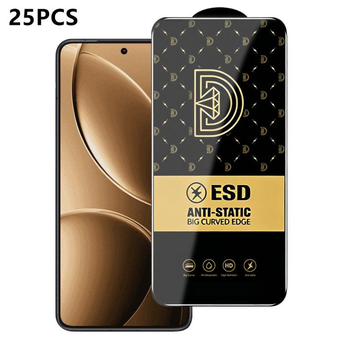 25 láminas de vidrio templado HD antiestáticas con serigrafía Royal Diamond, For Redmi K90 Max, For Xiaomi Poco C81x 4G, For Xiaomi Poco C81 Pro 4G, For Redmi R70m, For Redmi R70, For Xiaomi Poco C85x 5G, For Redmi 15a 5G, For Redmi A7 Pro 4G 171mm    ...
