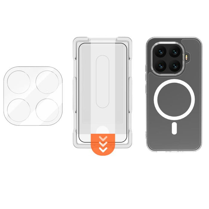 Funda magnética 3 en 1 LeReach para teléfono con protector de lente y protector de pantalla de vidrio templado HD., For Xiaomi 17T Pro 5G, For Xiaomi 17T 5G