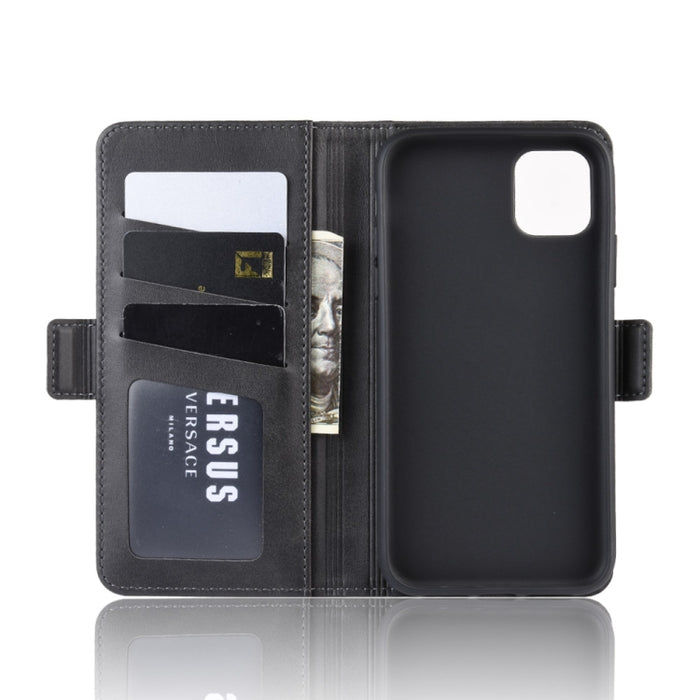 Estuche de cuero para teléfono celular con soporte de billetera para iPhone XIR (2019), con billetera y soporte y ranuras para tarjetas, For iPhone 11