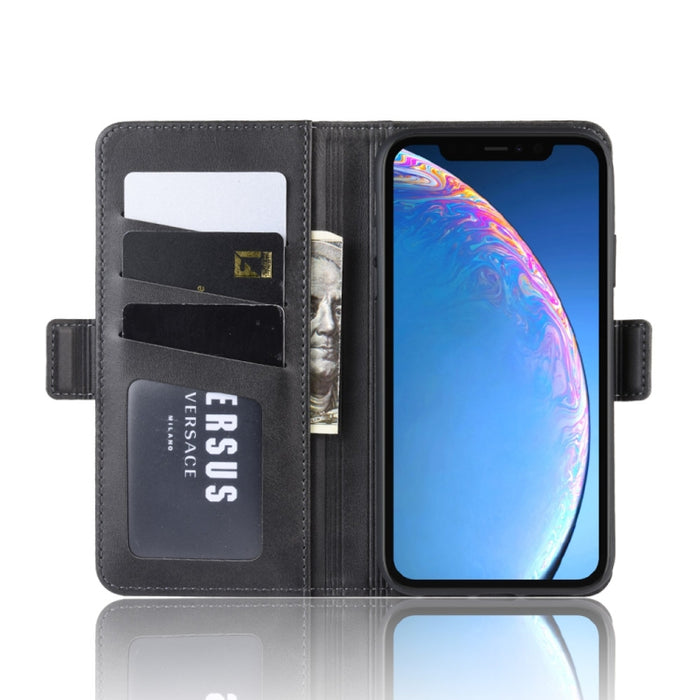 Estuche de cuero para teléfono celular con soporte de billetera para iPhone XIR (2019), con billetera y soporte y ranuras para tarjetas, For iPhone 11