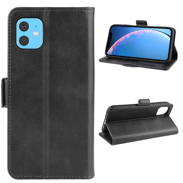 Estuche de cuero para teléfono celular con soporte de billetera para iPhone XIR (2019), con billetera y soporte y ranuras para tarjetas, For iPhone 11