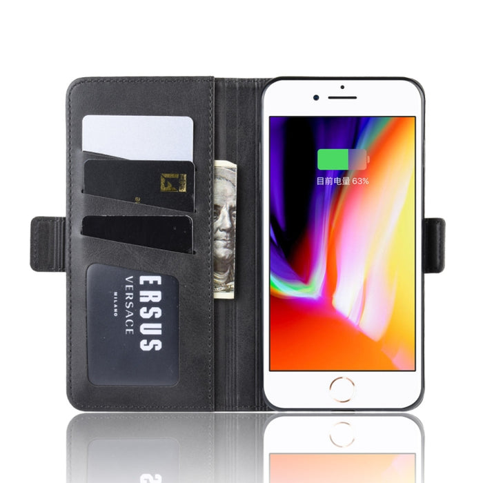 Estuche de cuero para teléfono celular con soporte de billetera para iPhone 8 Plus / 7 Plus, con billetera y soporte y ranuras para tarjetas, For iPhone 8 Plus