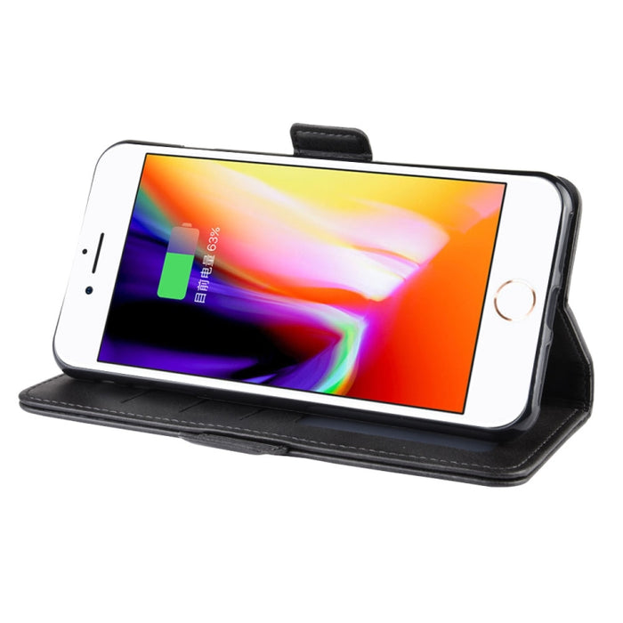 Estuche de cuero para teléfono celular con soporte de billetera para iPhone 8 Plus / 7 Plus, con billetera y soporte y ranuras para tarjetas, For iPhone 8 Plus