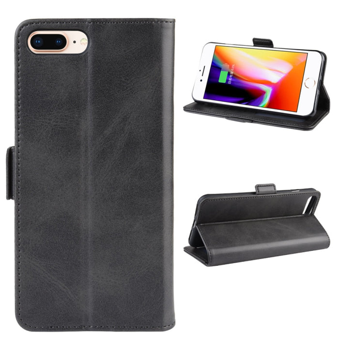 Estuche de cuero para teléfono celular con soporte de billetera para iPhone 8 Plus / 7 Plus, con billetera y soporte y ranuras para tarjetas, For iPhone 8 Plus