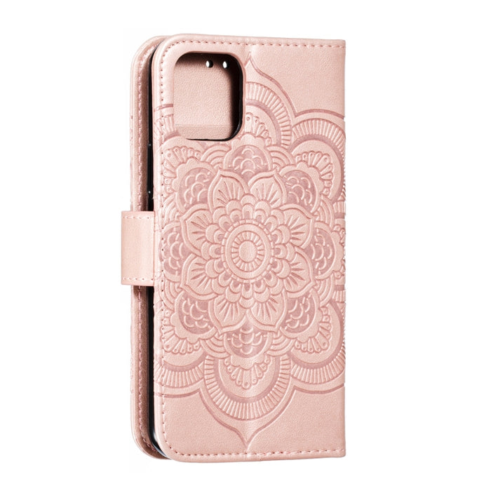Estuche de cuero con tapa horizontal con estampado de mandala para iPhone XI (2019), con soporte y ranuras para tarjetas, billetera, marco de fotos y cordón, For iPhone 11 Pro, For iPhone 11 Pro Max