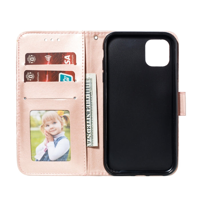 Estuche de cuero con tapa horizontal con estampado de mandala en relieve para iPhone XIR (2019), con soporte y ranuras para tarjetas, billetera, marco de fotos y cordón, For iPhone 11