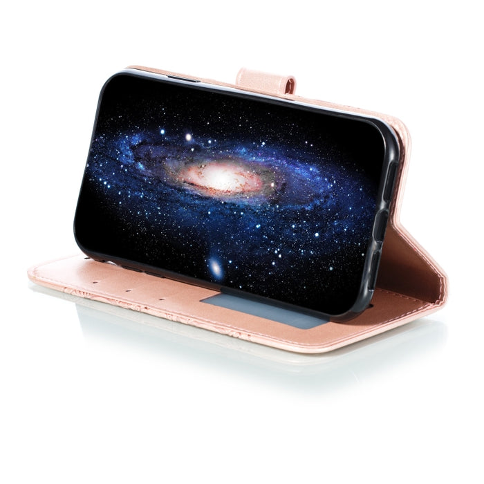 Estuche de cuero con tapa horizontal con estampado de mandala en relieve para iPhone XIR (2019), con soporte y ranuras para tarjetas, billetera, marco de fotos y cordón, For iPhone 11