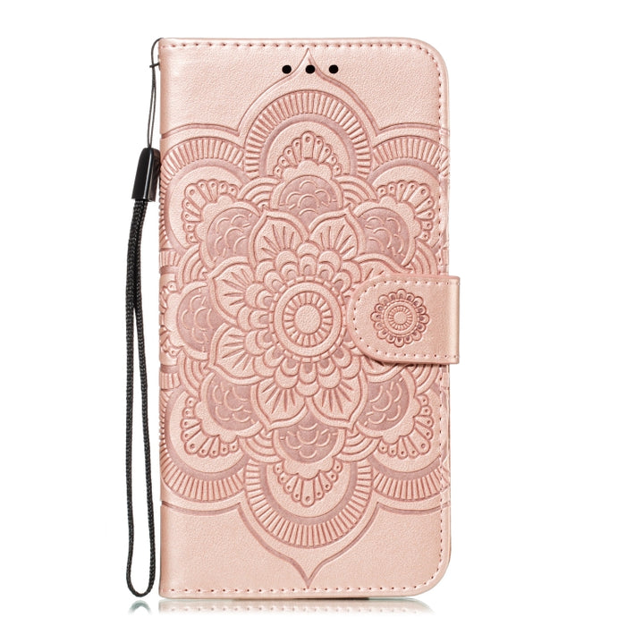 Estuche de cuero con tapa horizontal con estampado de mandala en relieve para iPhone XI Max (2019), con soporte y ranuras para tarjetas, billetera, marco de fotos y cordón, For iPhone 11 Pro Max, For iPhone 11 Pro