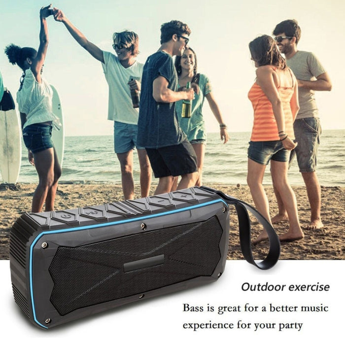 Altavoz portátil Bluetooth estéreo con Supergraves, inalámbricos, compatible con IP66, resistente al agua, carga de emergencia, manos libres, TF