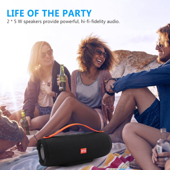 E13 Mini Altavoz Bluetooth Inalámbrico Portátil Altavoz Estéreo Radio Música Subwoofer Altavoces de Columna con TF FM, RED, BLUE, BLACK