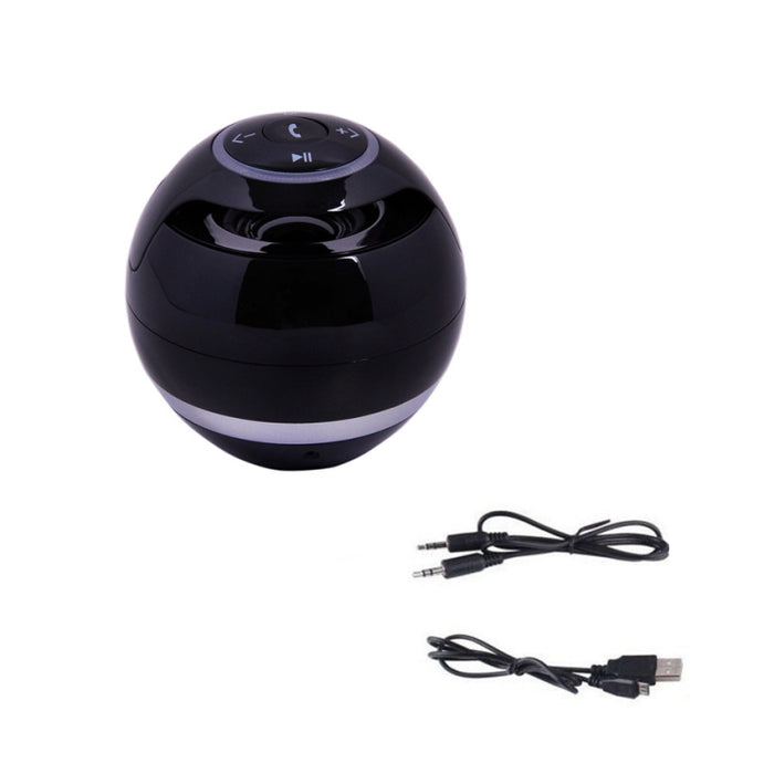 T&G A18 Ball Altavoz Bluetooth con luz LED Mini altavoz inalámbrico portátil Música móvil Subwoofer MP3 Soporte TF, BLACK, BLUE, PINK, WHITE