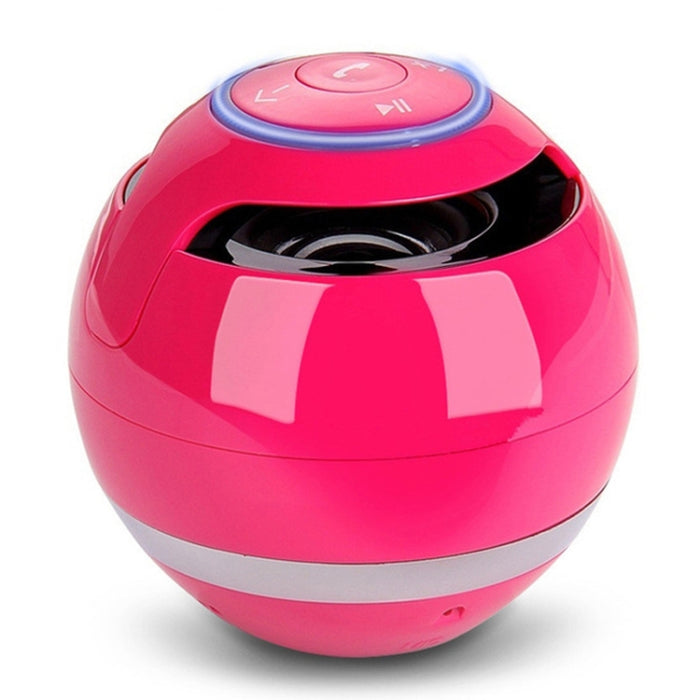 T&G A18 Ball Altavoz Bluetooth con luz LED Mini altavoz inalámbrico portátil Música móvil Subwoofer MP3 Soporte TF, BLACK, BLUE, PINK, WHITE
