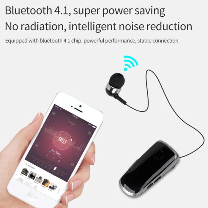 K39 Auricular inalámbrico Bluetooth CSR DSP chip In-Ear Alerta vibratoria Usar clip Manos libres Auricular, BLACK, WHITE, BLUE, ROSE RED