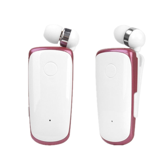 K39 Auricular inalámbrico Bluetooth CSR DSP chip In-Ear Alerta vibratoria Usar clip Manos libres Auricular, BLACK, WHITE, BLUE, ROSE RED