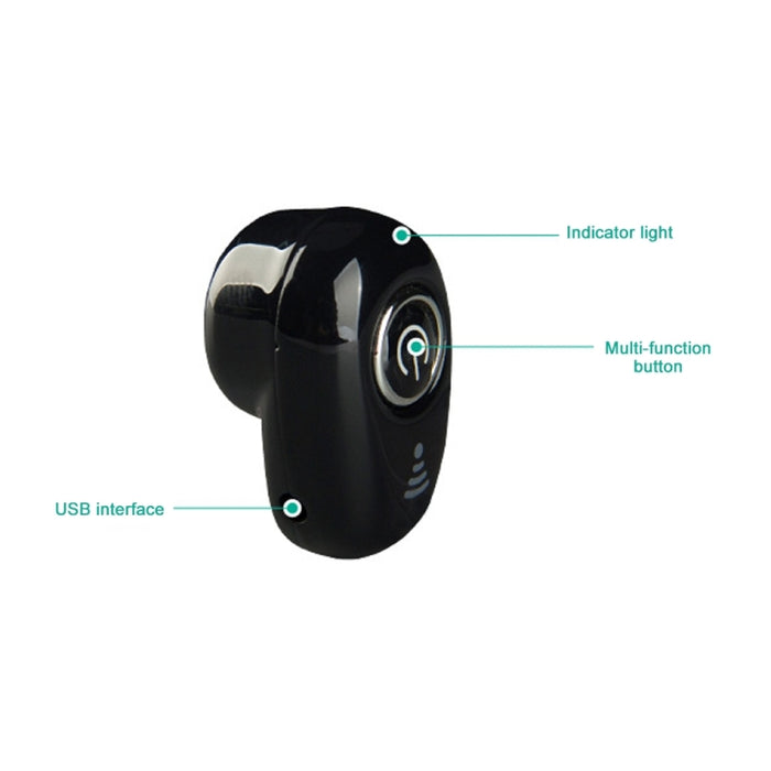 S650 Base de carga de segunda generación Mini auricular Bluetooth Auriculares inalámbricos Negocios Invisible Manos libres Auriculares intrauditivos con micrófono