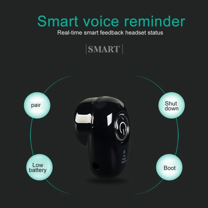 S650 Base de carga de segunda generación Mini auricular Bluetooth Auriculares inalámbricos Negocios Invisible Manos libres Auriculares intrauditivos con micrófono