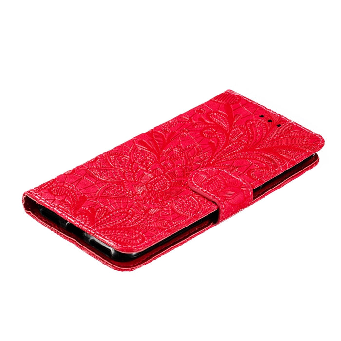 Funda de cuero con tapa horizontal con estampado de flores de encaje para Xiaomi Mi CC9e / A3, con soporte y ranuras para tarjetas y billetera y marco de fotos y cordón, For Xiaomi Mi CC9e