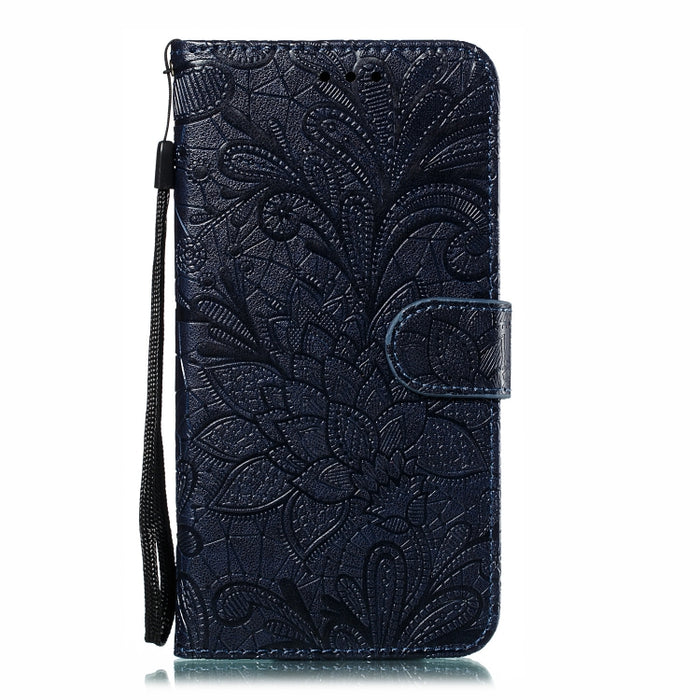 Funda de cuero con tapa horizontal con estampado de flores de encaje para Xiaomi Mi CC9e / A3, con soporte y ranuras para tarjetas y billetera y marco de fotos y cordón, For Xiaomi Mi CC9e