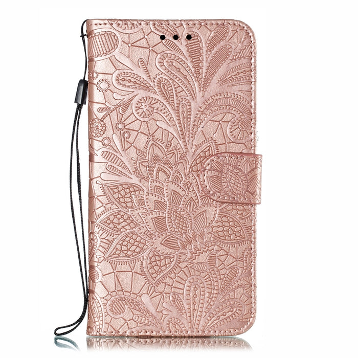Funda de cuero con tapa horizontal con estampado de flores de encaje para Xiaomi Mi CC9e / A3, con soporte y ranuras para tarjetas y billetera y marco de fotos y cordón, For Xiaomi Mi CC9e