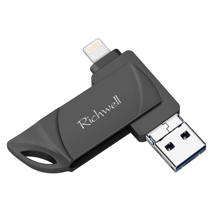 Richwell DXZ66 Disco flash USB 16G 3 en 1 Micro USB + 8 pines + USB 3.0 Compatible con iPhone e IOS