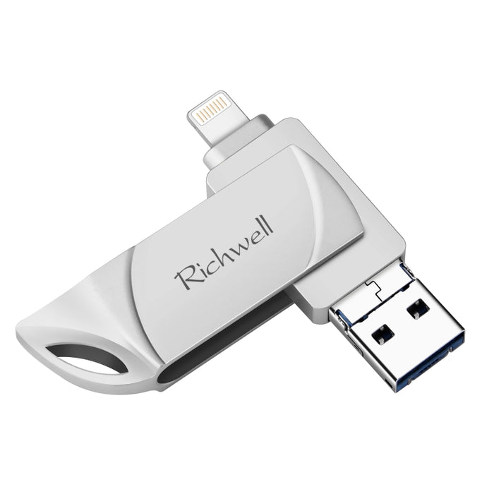 Richwell DXZ66 Disco flash USB 16G 3 en 1 Micro USB + 8 pines + USB 3.0 Compatible con iPhone e IOS