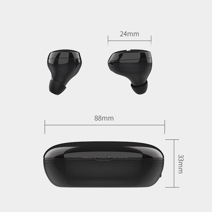 OneDer W12 Auricular inalámbrico con impermeable IPX5 HD Sonido estéreo TWS Auricular Bluetooth