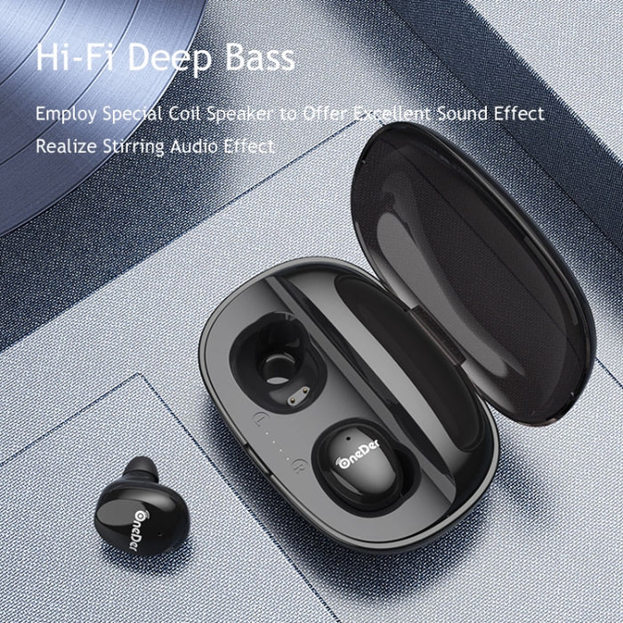 OneDer W12 Auricular inalámbrico con impermeable IPX5 HD Sonido estéreo TWS Auricular Bluetooth