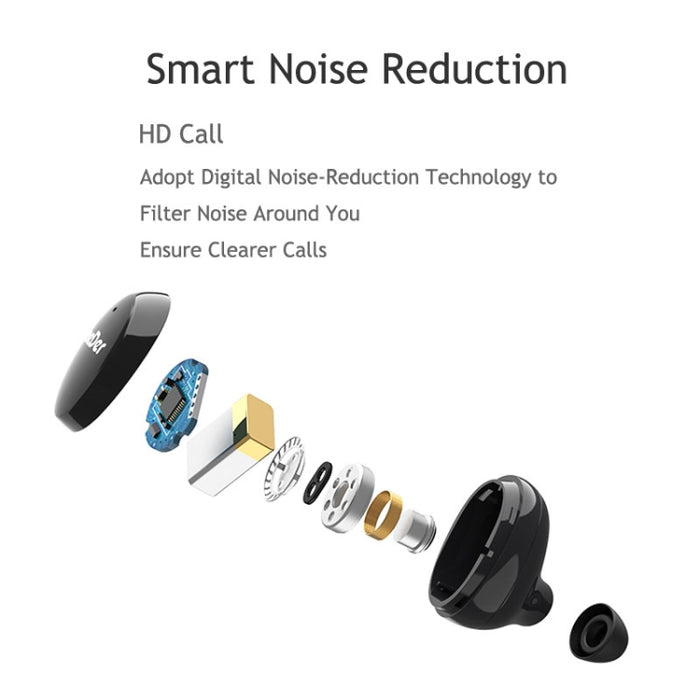 OneDer W12 Auricular inalámbrico con impermeable IPX5 HD Sonido estéreo TWS Auricular Bluetooth