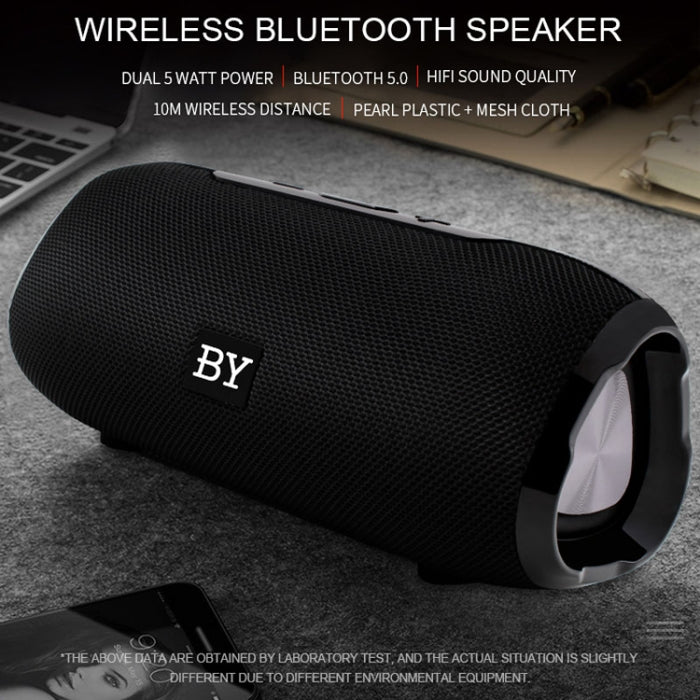 BY Altavoz Bluetooth portátil Altavoz inalámbrico a prueba de agua Sistema de sonido envolvente de música estéreo 3D Altavoces para exteriores Soporte TF AUX