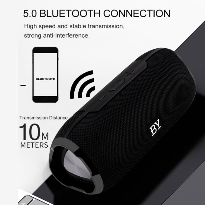 BY Altavoz Bluetooth portátil Altavoz inalámbrico a prueba de agua Sistema de sonido envolvente de música estéreo 3D Altavoces para exteriores Soporte TF AUX
