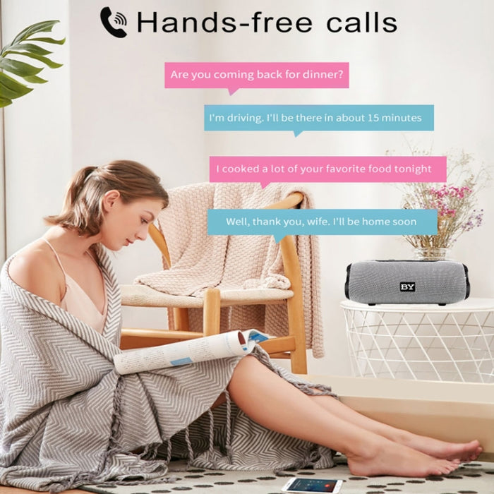 BY Altavoz Bluetooth portátil Altavoz inalámbrico a prueba de agua Sistema de sonido envolvente de música estéreo 3D Altavoces para exteriores Soporte TF AUX