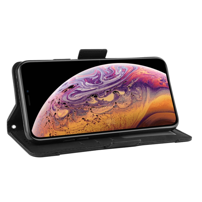 Estuche de cuero con patrón de piel de becerro estilo billetera para iPhone XIR 2019, con ranura para tarjeta separada, For iPhone 11
