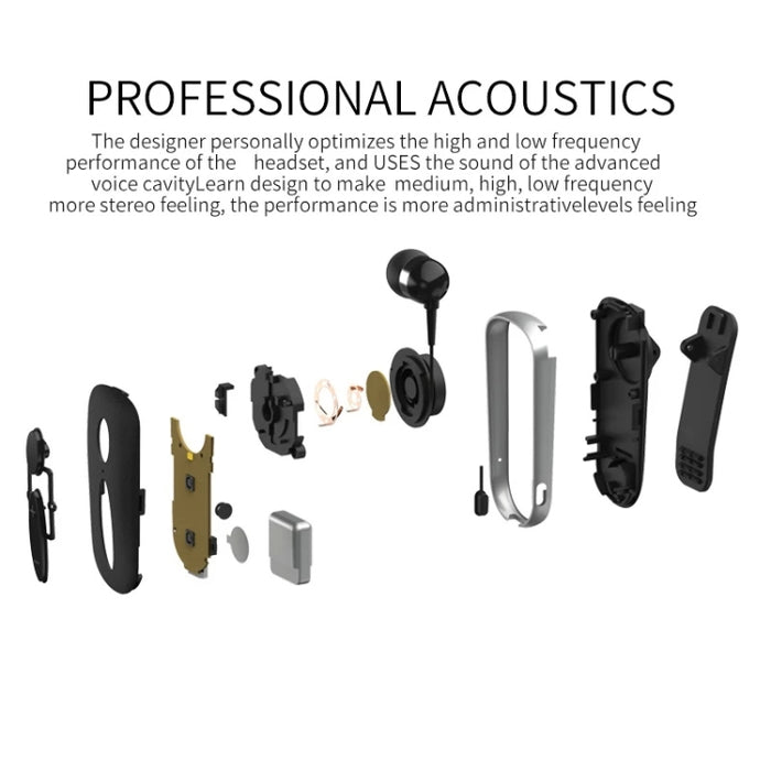 K36 Estéreo Inalámbrico Bluetooth Auricular Llamadas Recordar Vibración Desgaste Clip Controlador Auriculares Auricular