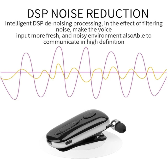 K36 Estéreo Inalámbrico Bluetooth Auricular Llamadas Recordar Vibración Desgaste Clip Controlador Auriculares Auricular