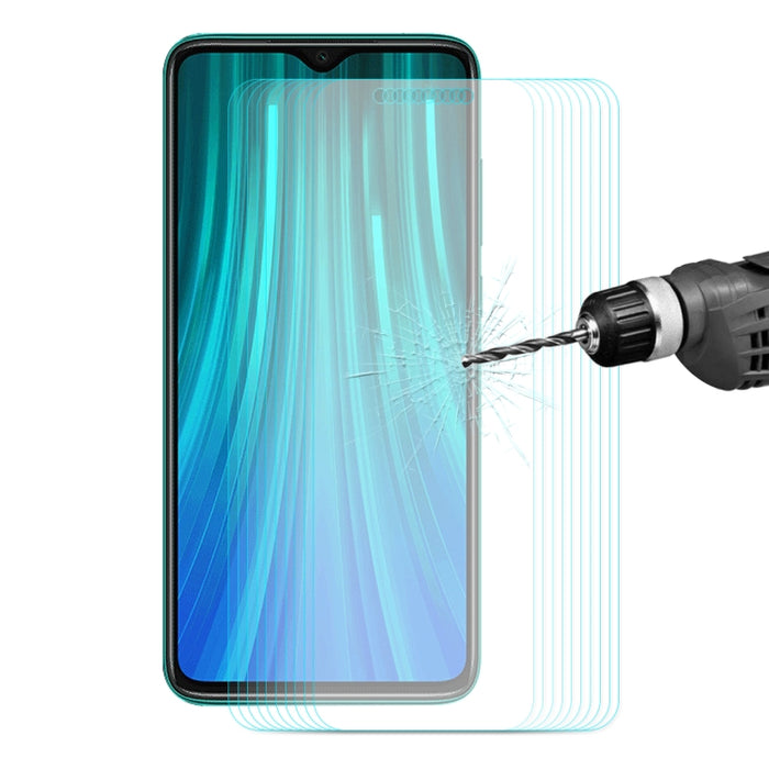 10 PCS ENKAY Hat-prince 0.26mm 9H 2.5D Película de vidrio templado de borde curvo para, For Galaxy A10s, For Redmi Note 8 Pro, For Redmi Note 8
