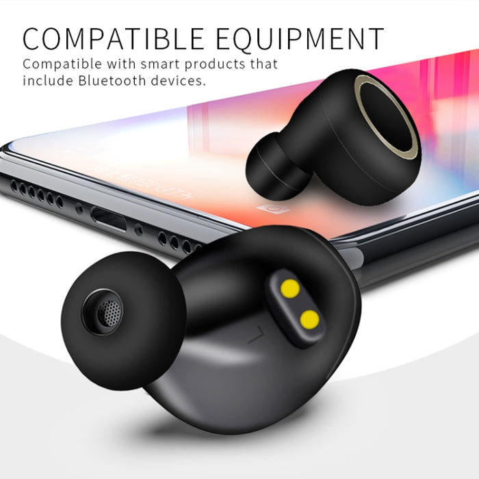 TWS-A1 Auriculares Bluetooth 5.0 True Wireless Mini Invisible Sports Running Music Auriculares con caja de carga Mic