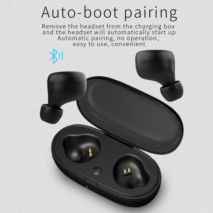 TWS-A1 Auriculares Bluetooth 5.0 True Wireless Mini Invisible Sports Running Music Auriculares con caja de carga Mic