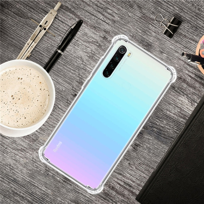Para Xiaomi Redmi Note 8 Funda de teléfono TPU transparente ultrafina anticaída de cuatro esquinas