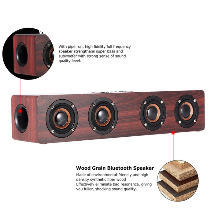 W8 Bluetooth 4.2 Altavoz Cuatro altavoces Super Bass Subwoofer con micrófono Soporte de tarjeta TF de 3,5 mm