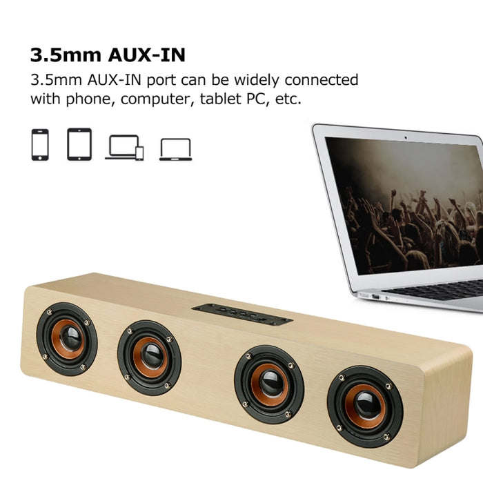 W8 Bluetooth 4.2 Altavoz Cuatro altavoces Super Bass Subwoofer con micrófono Soporte de tarjeta TF de 3,5 mm