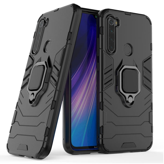 Para Xiaomi Redmi Note8 PC + TPU Funda protectora a prueba de golpes con soporte de anillo magnético