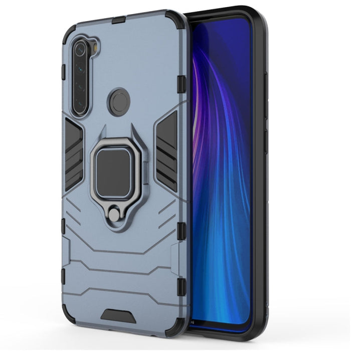 Para Redmi Note8 Pro PC + TPU Estuche protector a prueba de golpes con soporte de anillo magnético