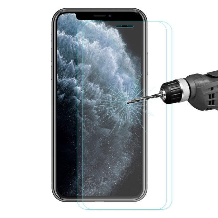 2 PCS ENKAY Hat-prince 0.26mm 9H 2.5D Película de vidrio templado de borde curvo, For iPhone 11 / iPhone XR, For iPhone 11 Pro, For iPhone 11 Pro Max